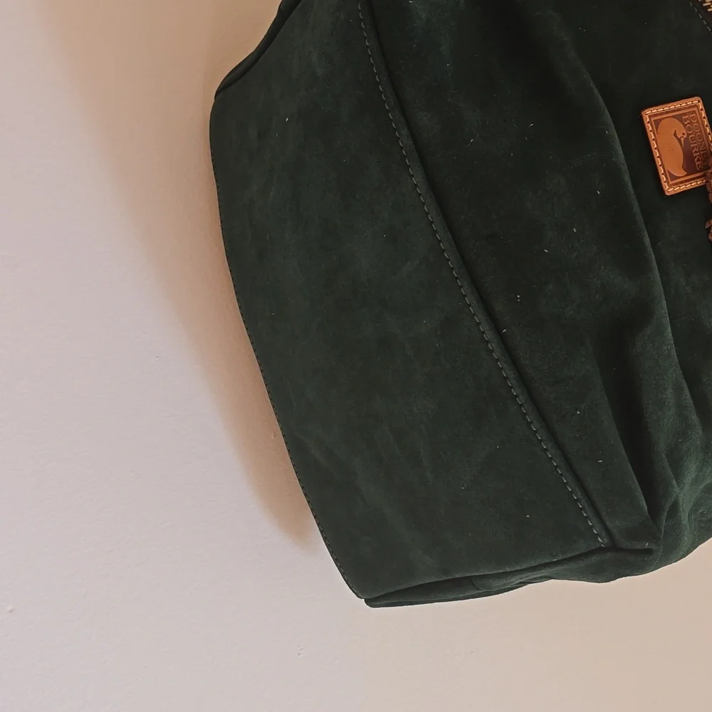 Dooney & Bourke Green Suede Bucket Bag - Picture 7 of 16